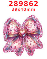 Wholesale Random 30pcs Pink Bow Series Acrylic Flatback