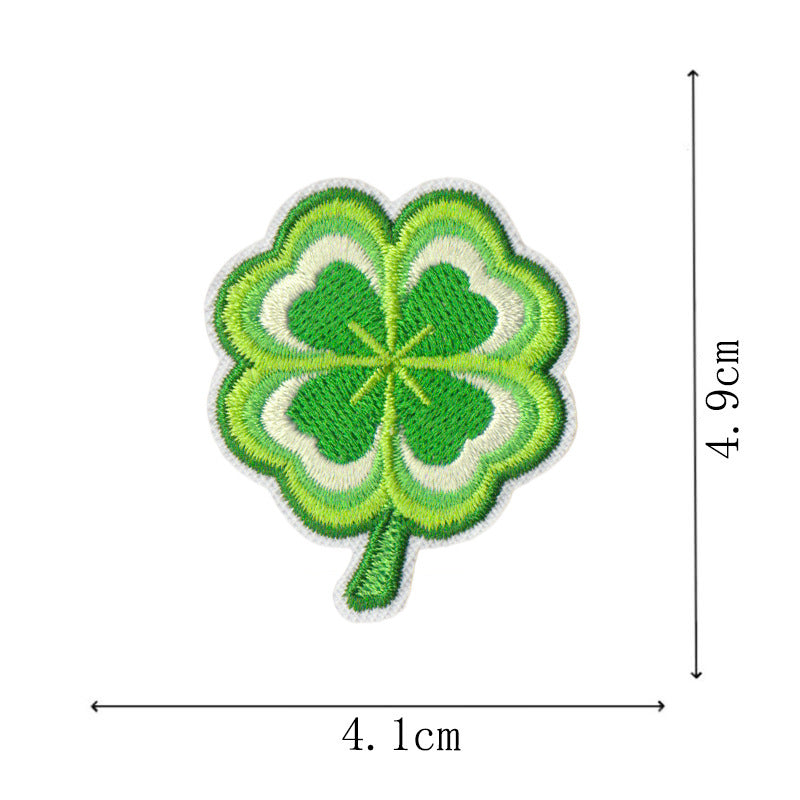 Wholesale St Patrick S Day Green Clover Leaf Embroidered Patch Set 25Pc Coat Fashion Accessory