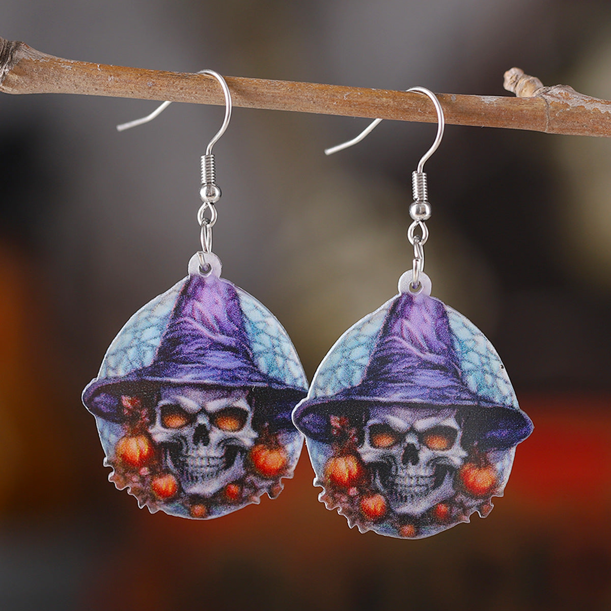 Wholesale Thanksgiving Turkey  Pumpkin Skull Pendant Earrings