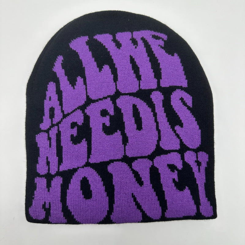 Wholesale Knitted Jacquard Hip-hop Letter Wool Hat