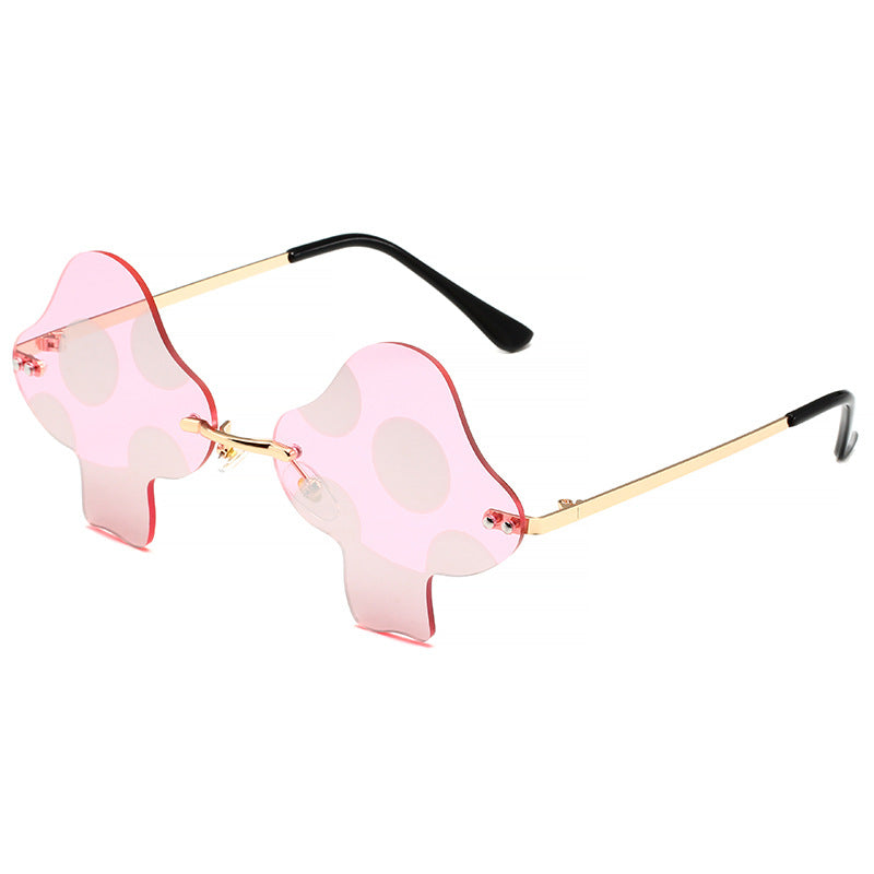 Wholesale PC Color Film Mushroom Frameless Colorful Sunglasses
