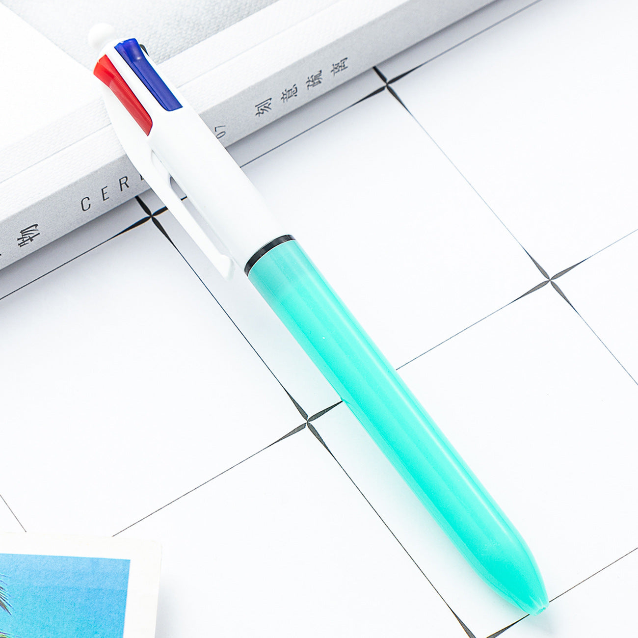 Wholesale Multi-color in-one Plastic Ballpoint Pen for Key Line Marking