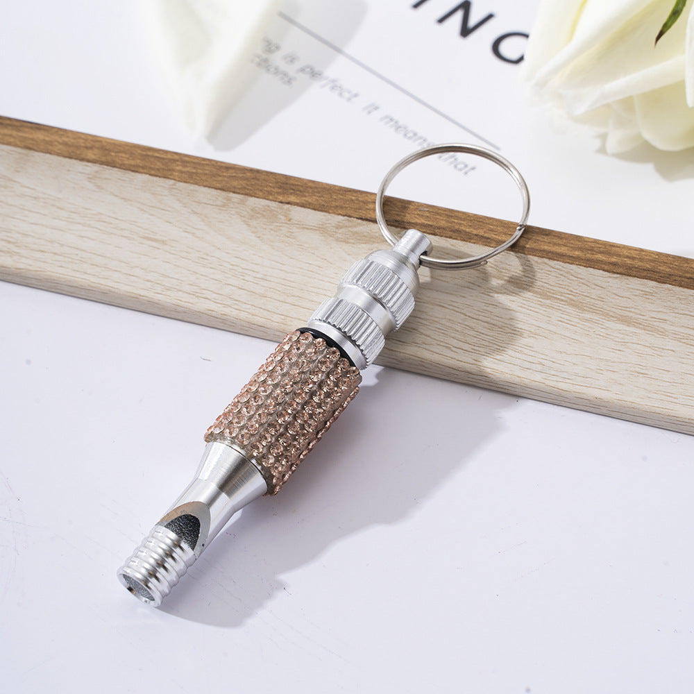 Wholesale Diamond Whistle Two Section Aluminum Whistle Outdoor Survival Training Whistle Keychain
