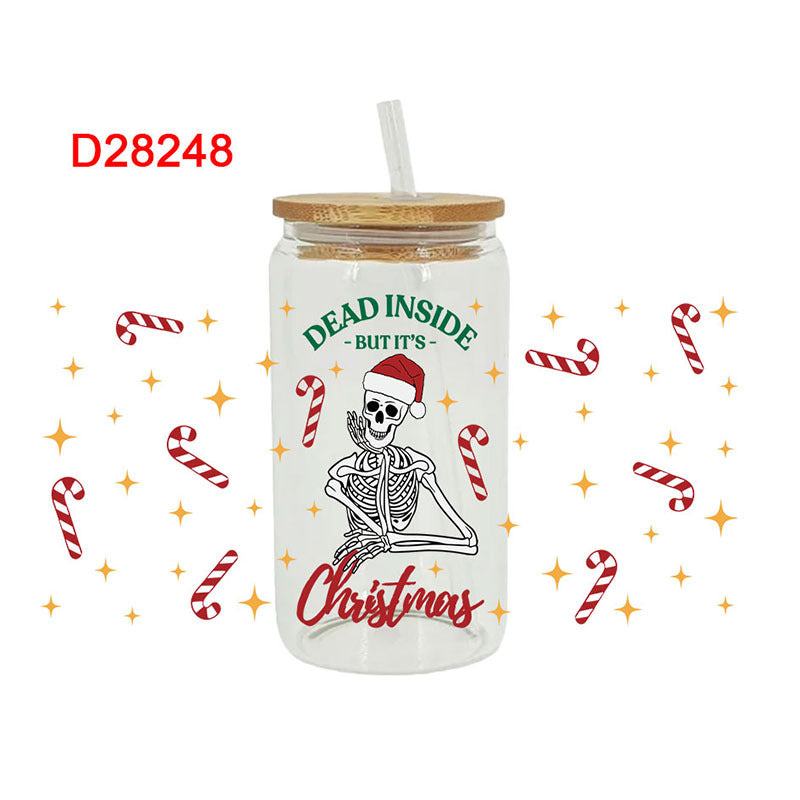 Wholesale Uv Transfer Sticker Glass Cup 16oz Cup UV DTF Wraps UV DTF Wraps