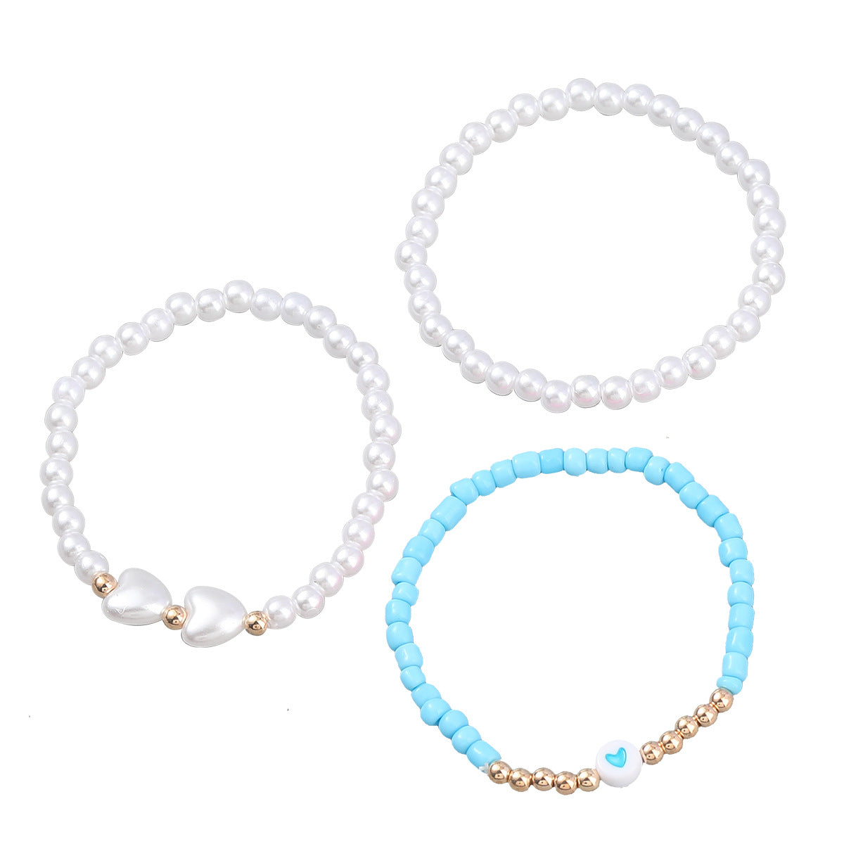 Wholesale Resin Imitation Pearl Bracelet Set of Three
