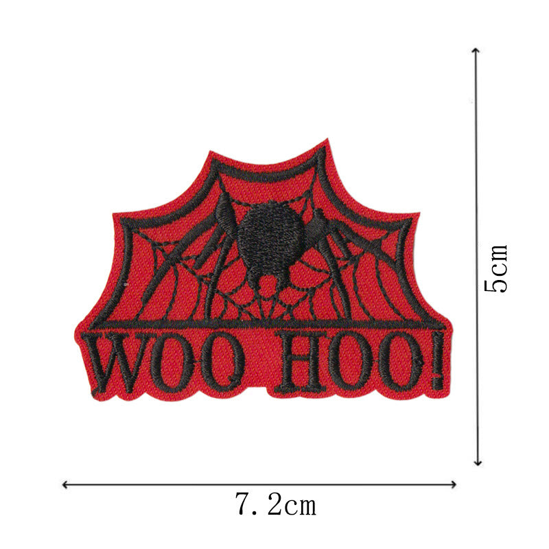 Wholesale 14Pcs Cartoon Red  Embroidered Patch Set With Letters Numbers For Towel Decoration Craft Supply