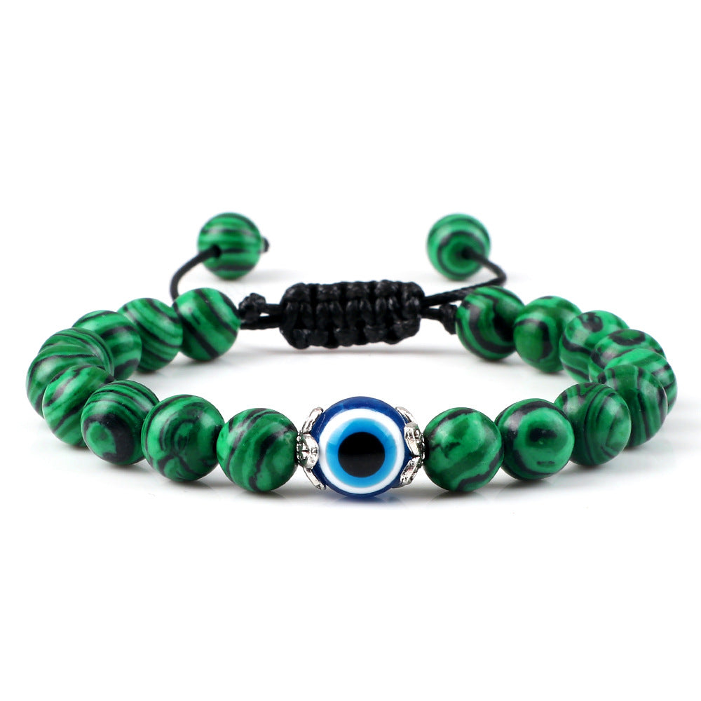 Wholesale Jewelry Bohemian Bracelet Devil' s Eye Beaded Braided Hand Rope Yoga Beads Hand Jewelry