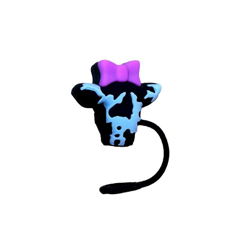 Wholesale 10mm silicone straw dust cap glass straw dust cover set Stanley cup leak-proof plug universal