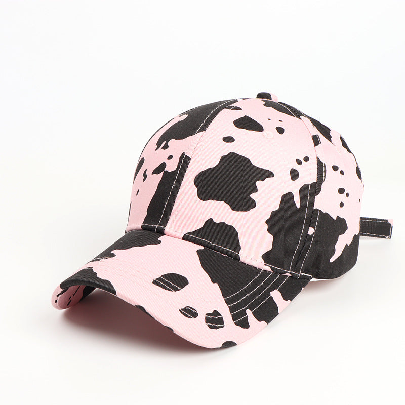 Wholesale Cotton Printed Cartoon Cow Curved Brim Baseball Caps