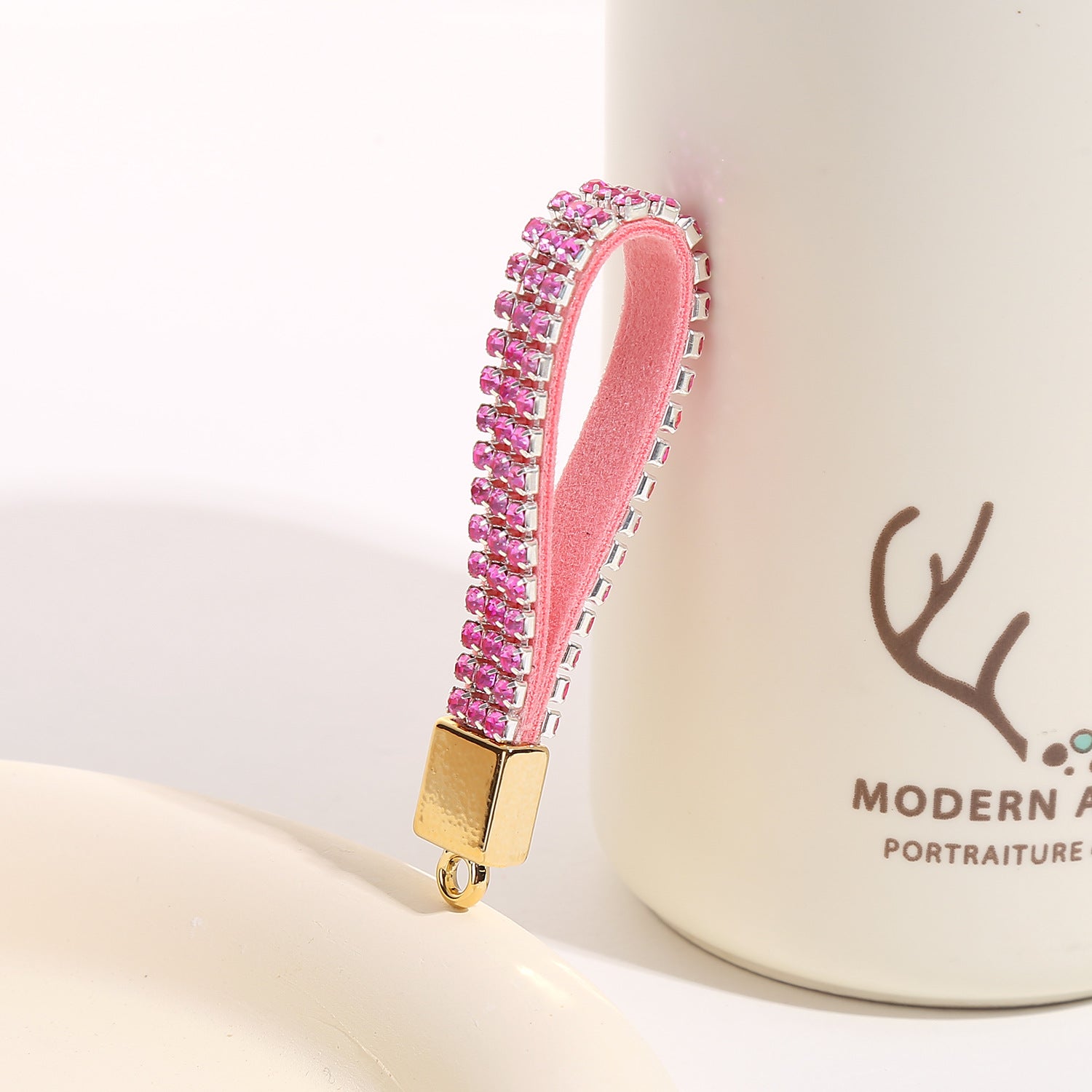 Wholesale Diamond-encrusted Keychain Accessories Diamond-encrusted Leather Rope Buckle Bag Accessories Fashion Exquisite Car Key Pendant