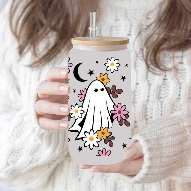 Wholesale Pumpkin Ghost Halloween 16oz Cup UV DTF Wraps