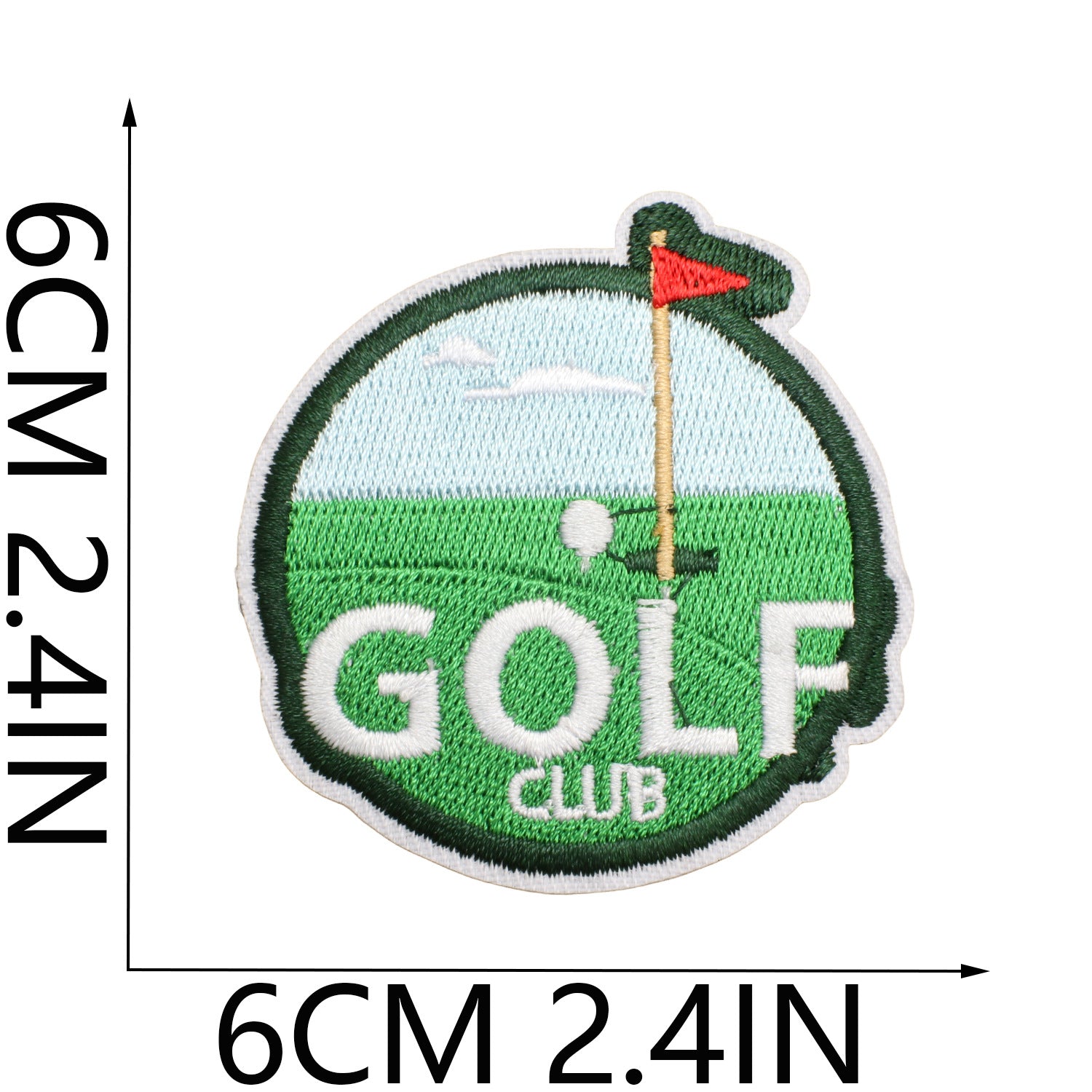 Wholesale Chic Golf Club Embroidered Patch Polyester Clothing Decorative Accent Casual Everyday Use