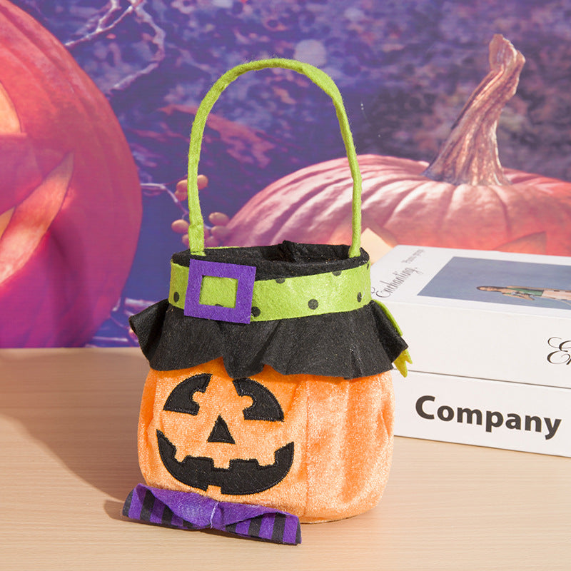Wholesale Halloween Decorations, Witch Pumpkin Tote Bags Candy Cloth Bag