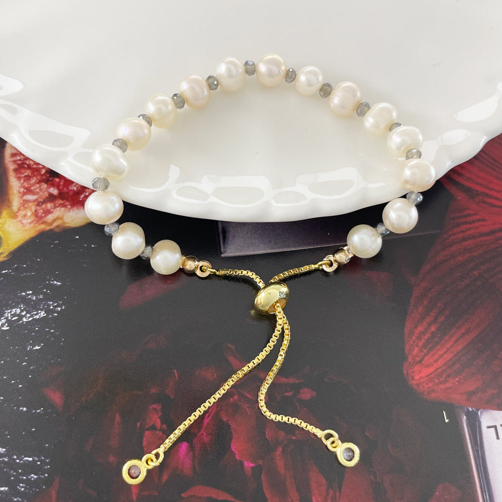 Wholesale Freshwater Pearl Glass Bracelets