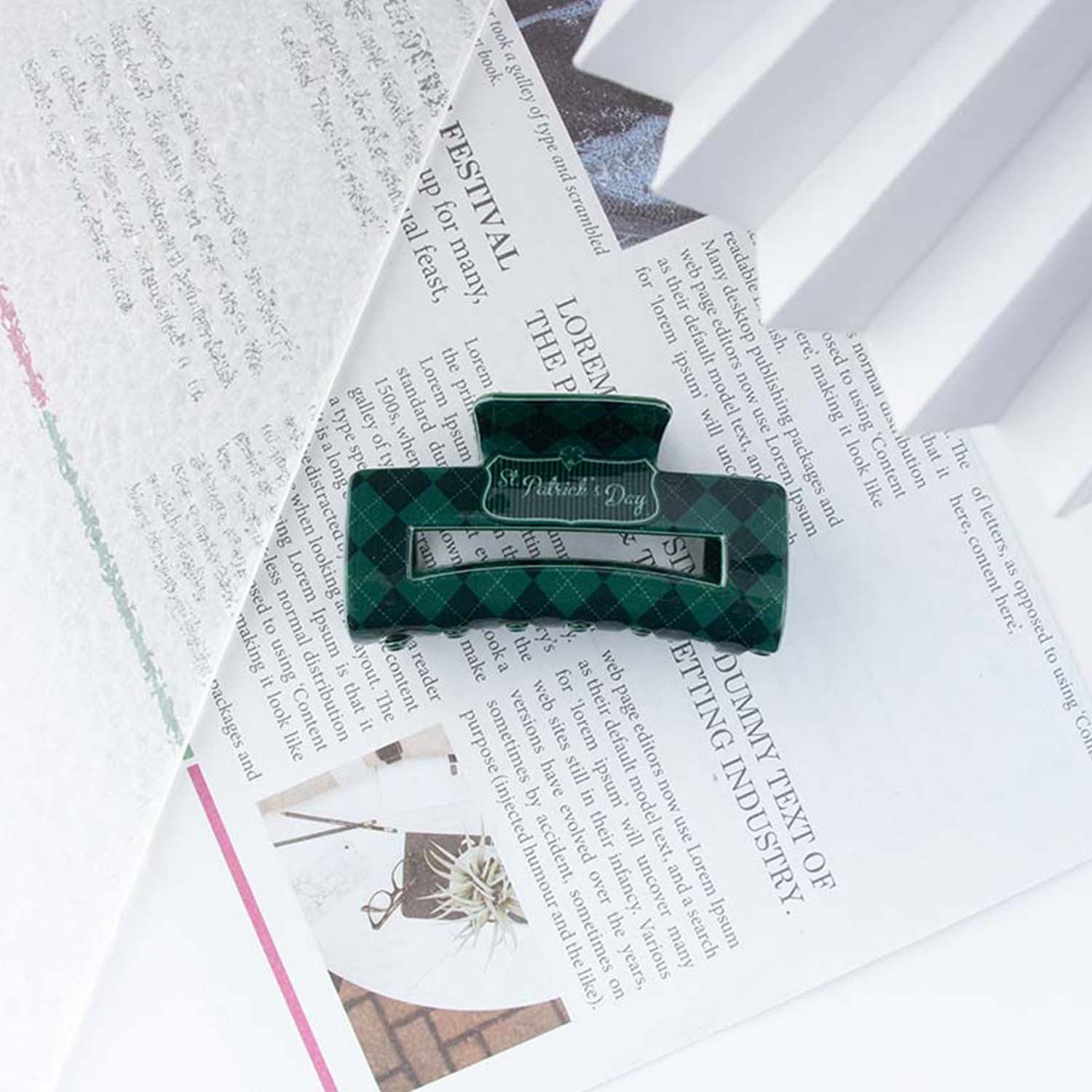 Wholesale St Patrick Pvc 8cm Hair Clip