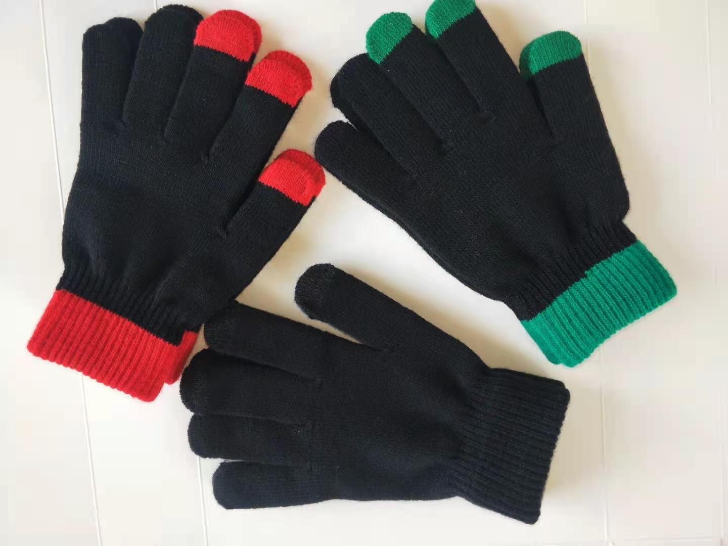 Wholesale 12pcs Winter Warm Knitted Gloves with Knitted Yarn  Glove