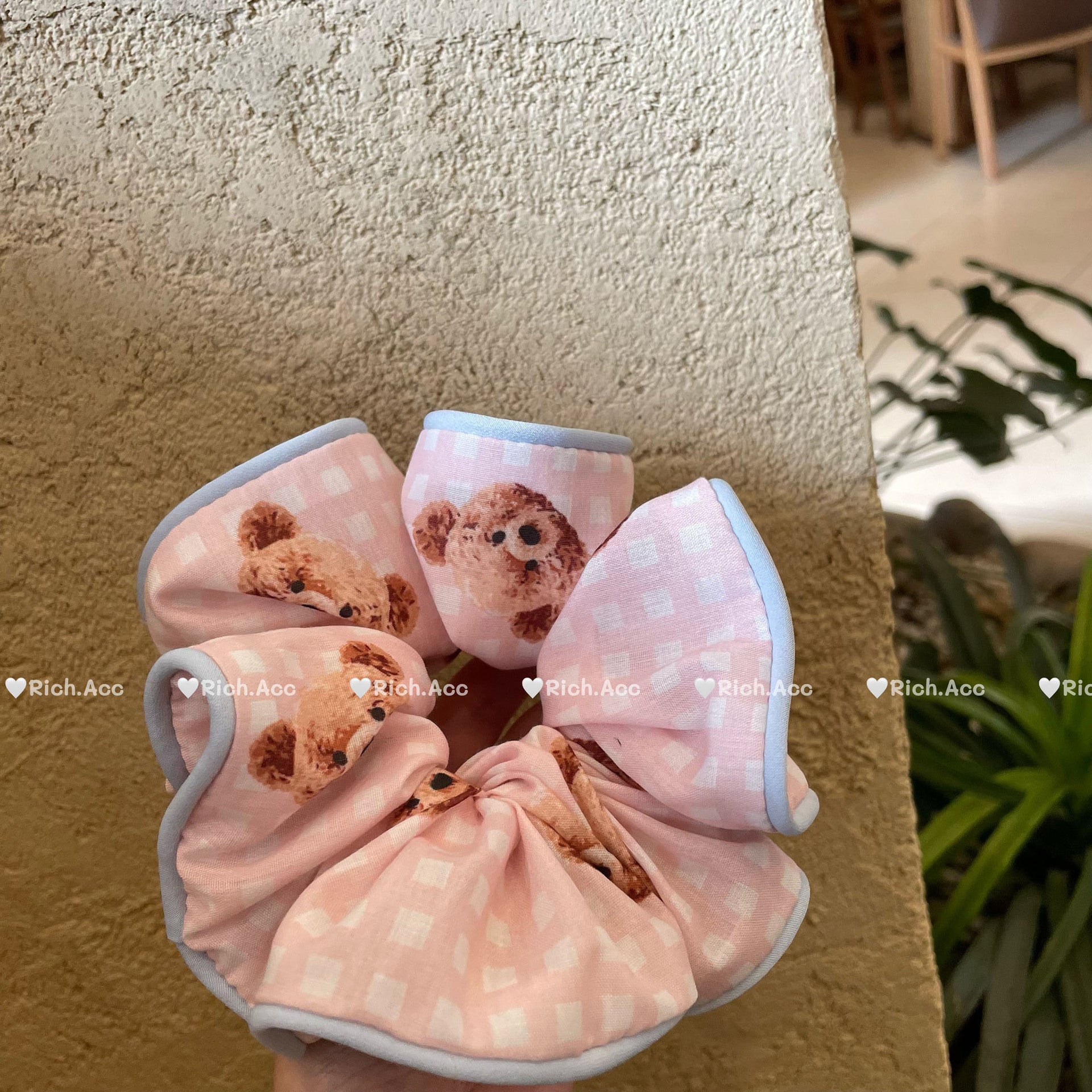 Wholesale Cute cartoon oil painting fabric large hair band