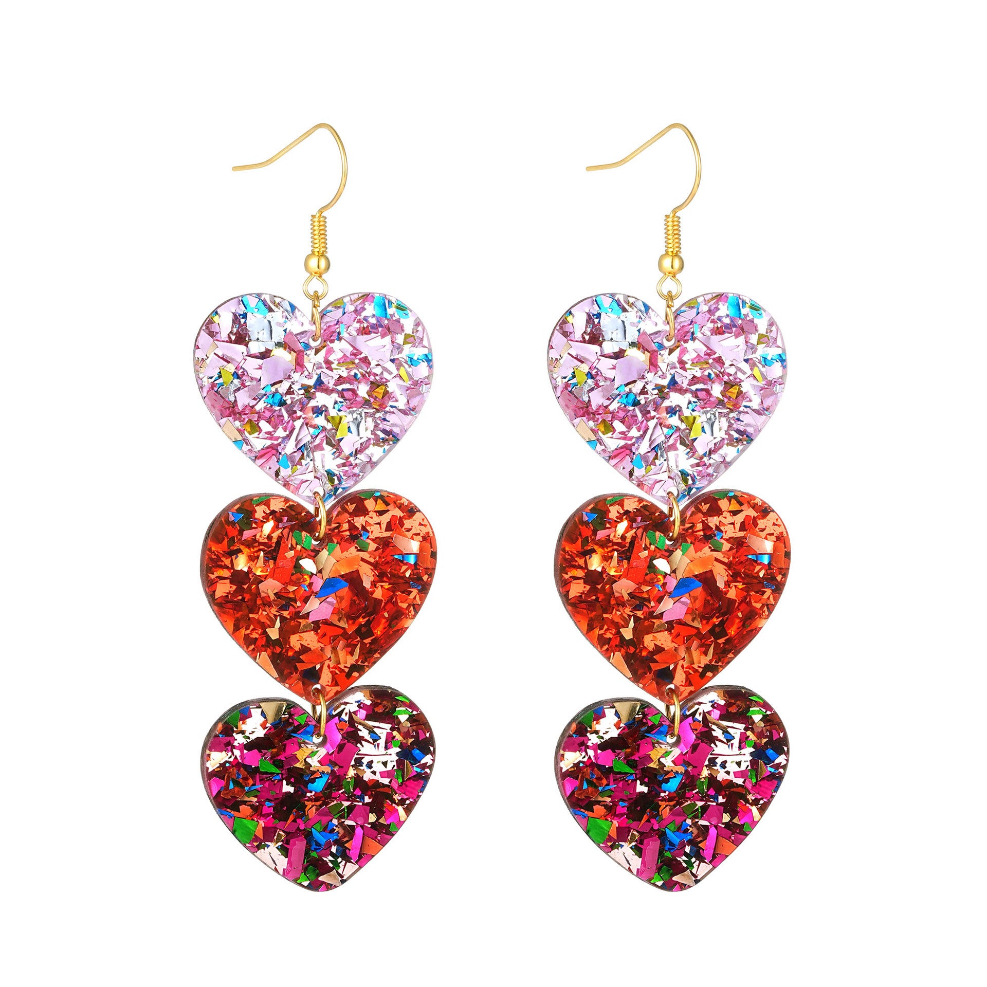 Wholesale Acrylic Earrings Valentine's Day Heart Earrings