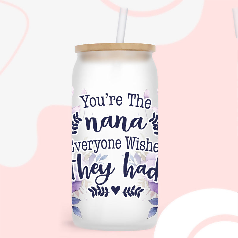 Wholesale Mother's Day with Colorful Flowers  16oz Cup UV DTF Wraps