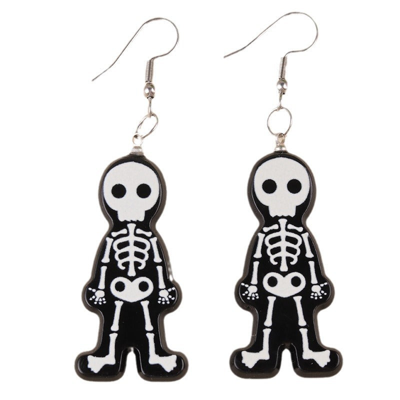 Wholesale Halloween Horror Spider Ghost Acrylic Earrings