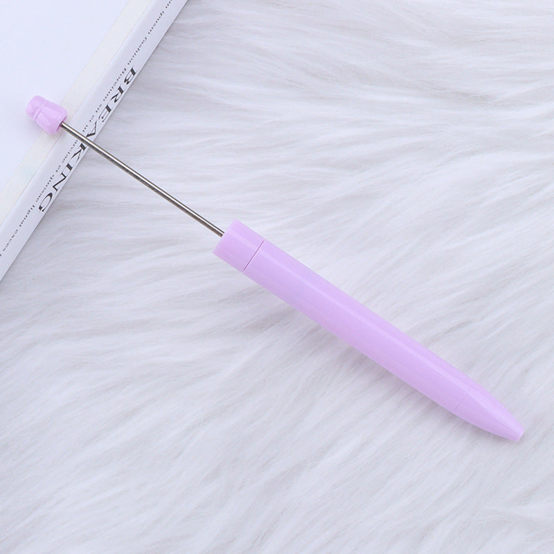 Wholesale New DIY Beaded Pen Macaron Color Long Large Capacity Refill Ballpoint Pen Printable for Wrap