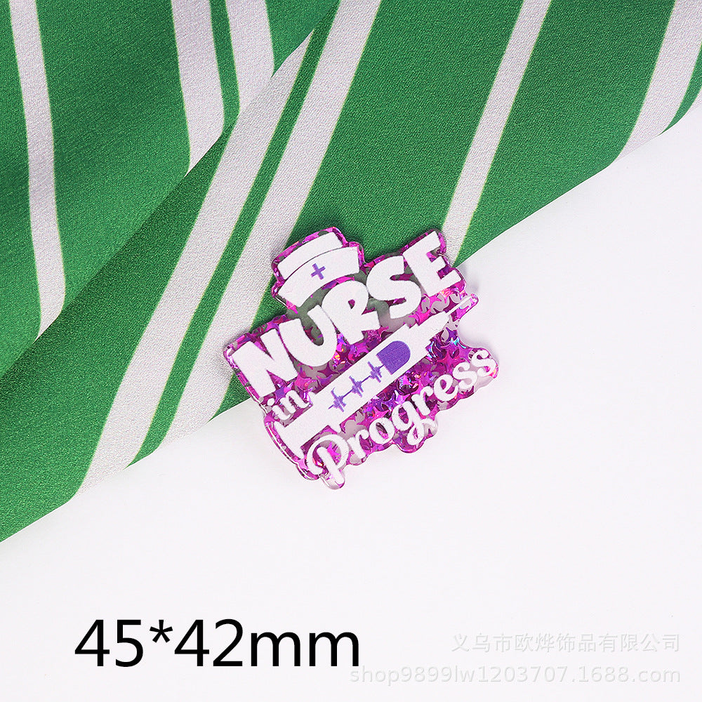 Wholesale 10pcs cartoon organ medical letter bag jewelry acrylic cute Acrylic Flatback accessories