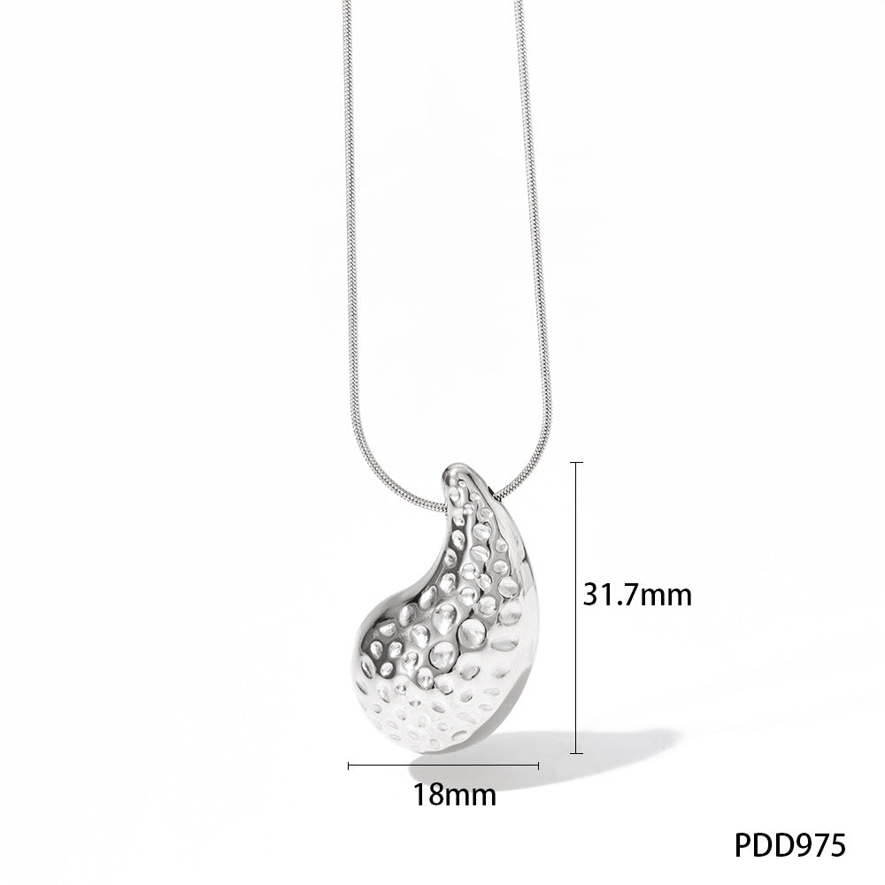 Wholesale Water Drop Titanium Steel Necklaces
