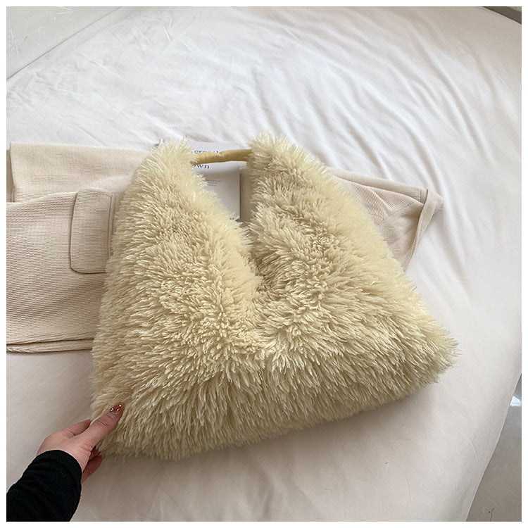 Wholesale Autumn and Winter Plush Large Capacity Bags