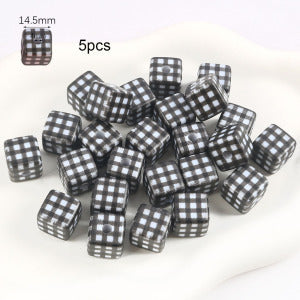 Wholesale 5pcs Cartoon Acrylic Cute Colorful Straight Hole Beads
