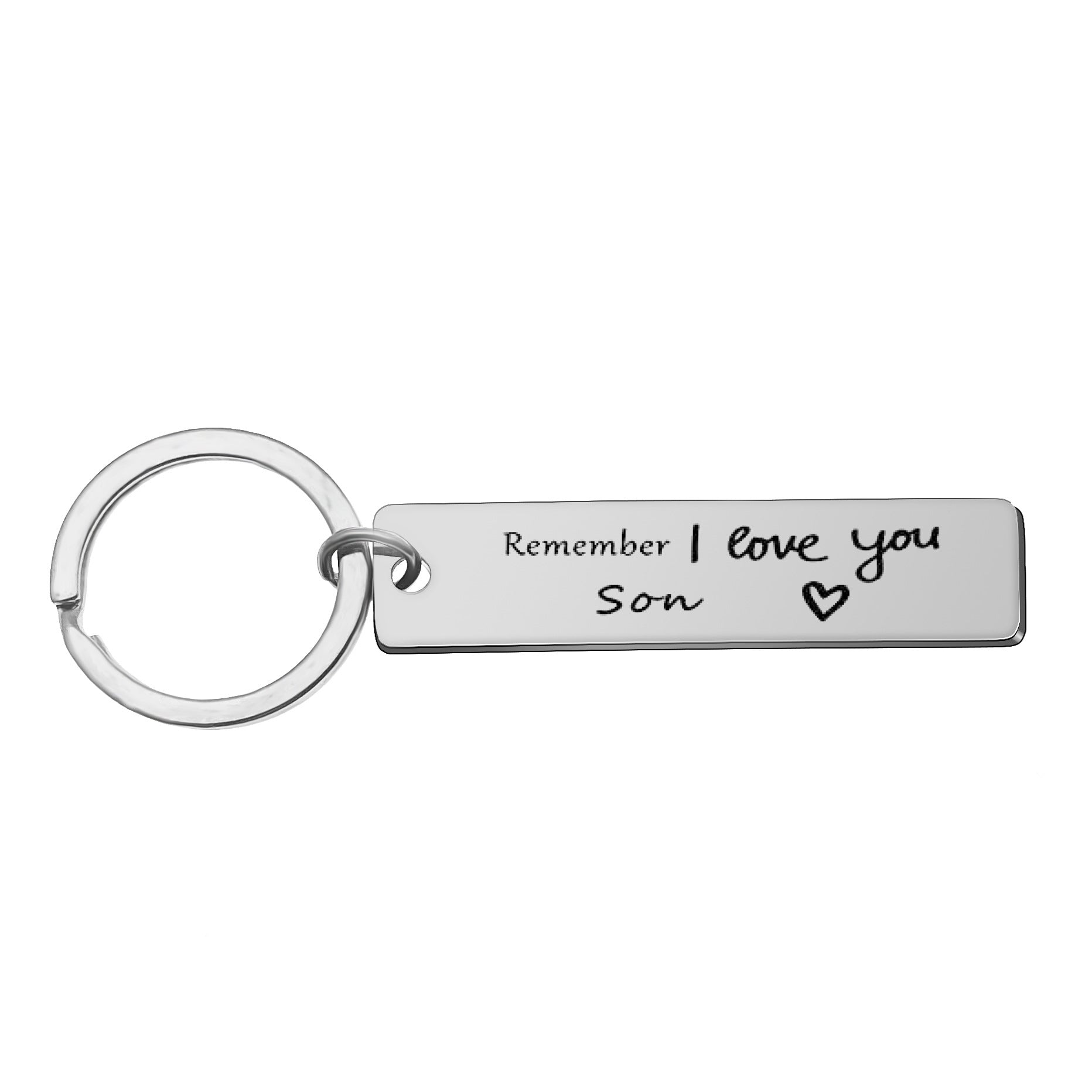 Wholesale Reminder I Love You Dad Mom Stainless Steel Keychains