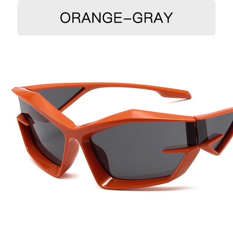 Wholesale PC Y2K Futuristic Colorful Special-shaped Sunglasses