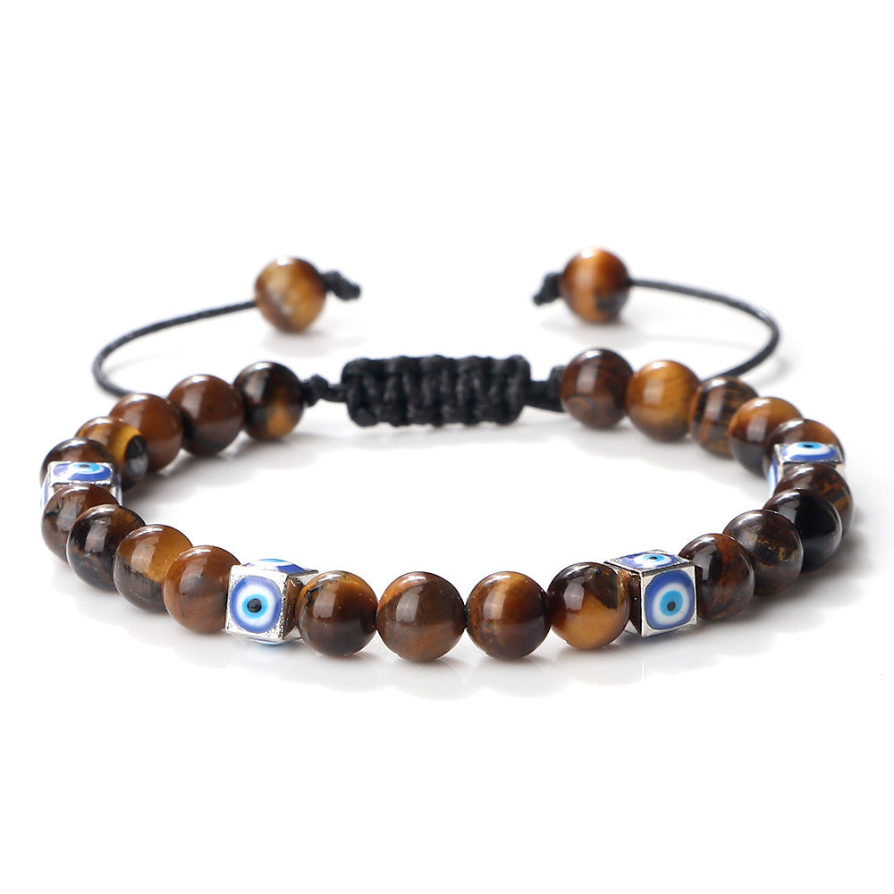 Wholesale Hand woven square Devil' s Eye bracelet