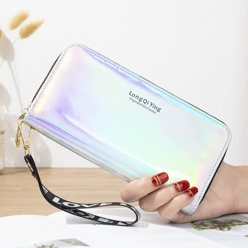 Wholesale Laser Long and Large Capacity PU Wallets