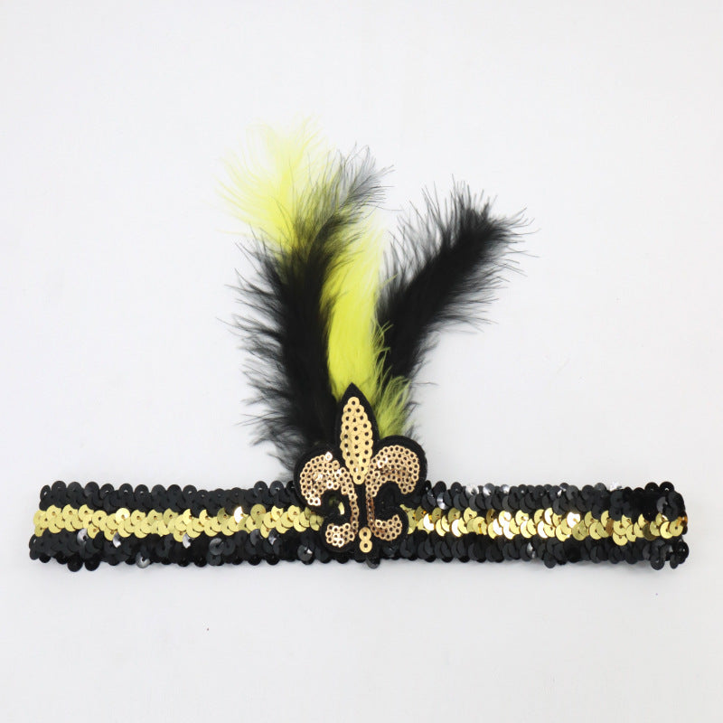 Wholesale Carnival Sequin Headbands and Feathers Headbands
