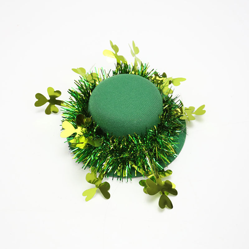 Wholesale St Patrick' s Day Headwear Shamrock Green Hair Clips