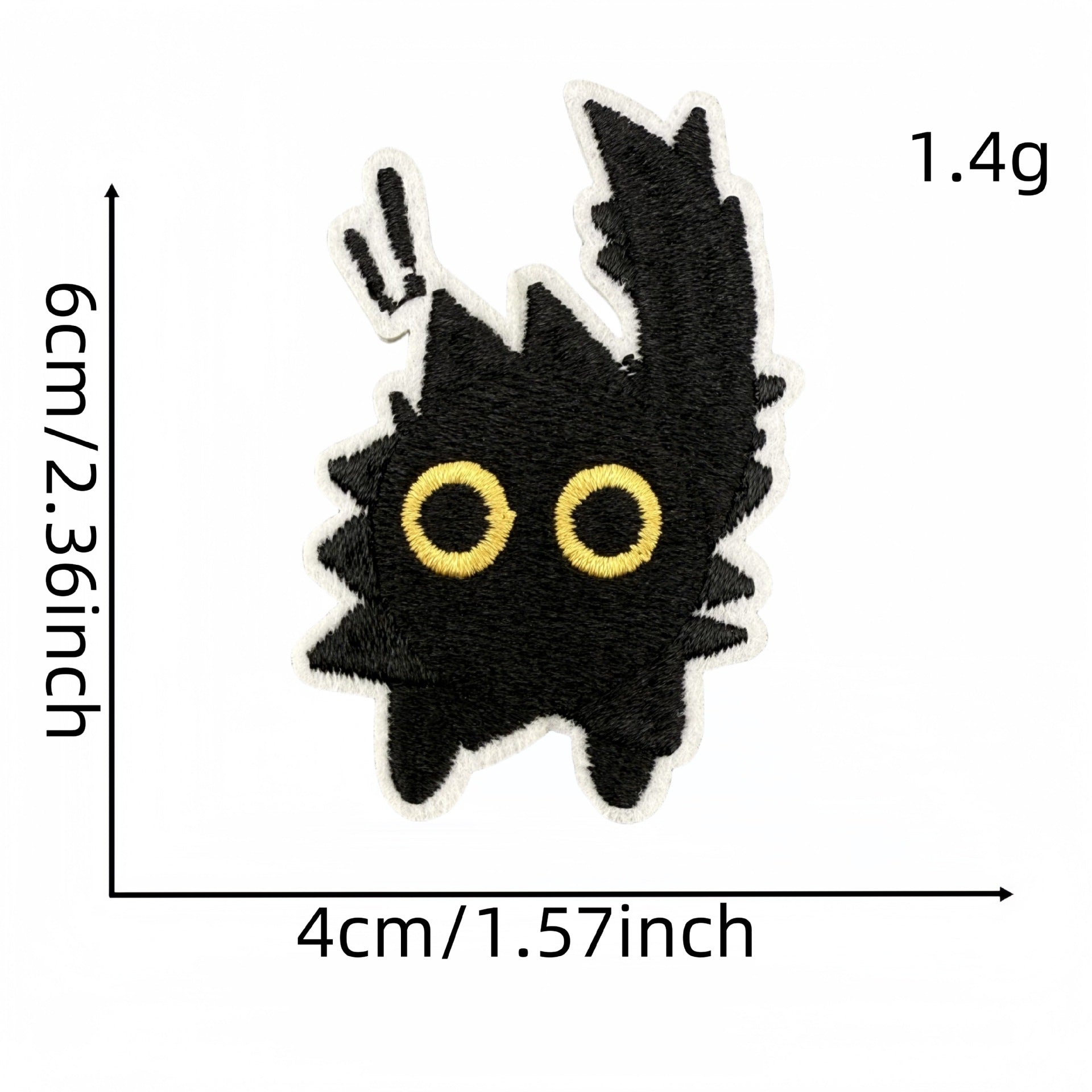 Wholesale Black cat embroidered patch accessories
