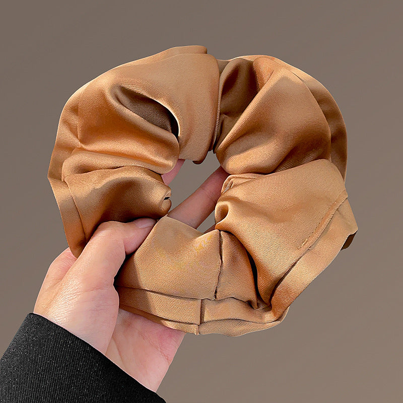 Wholesale Large Intestine Headline Light Luxury Silk Hair Accessories Pontail Hair Ring