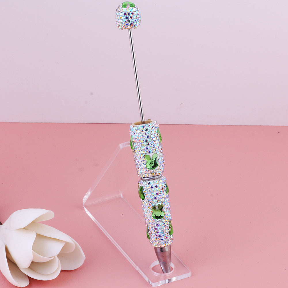 Wholesale 5pcs Colorful Cute Rabbit Zircon Clay Full Diamond DIY Bead Pen