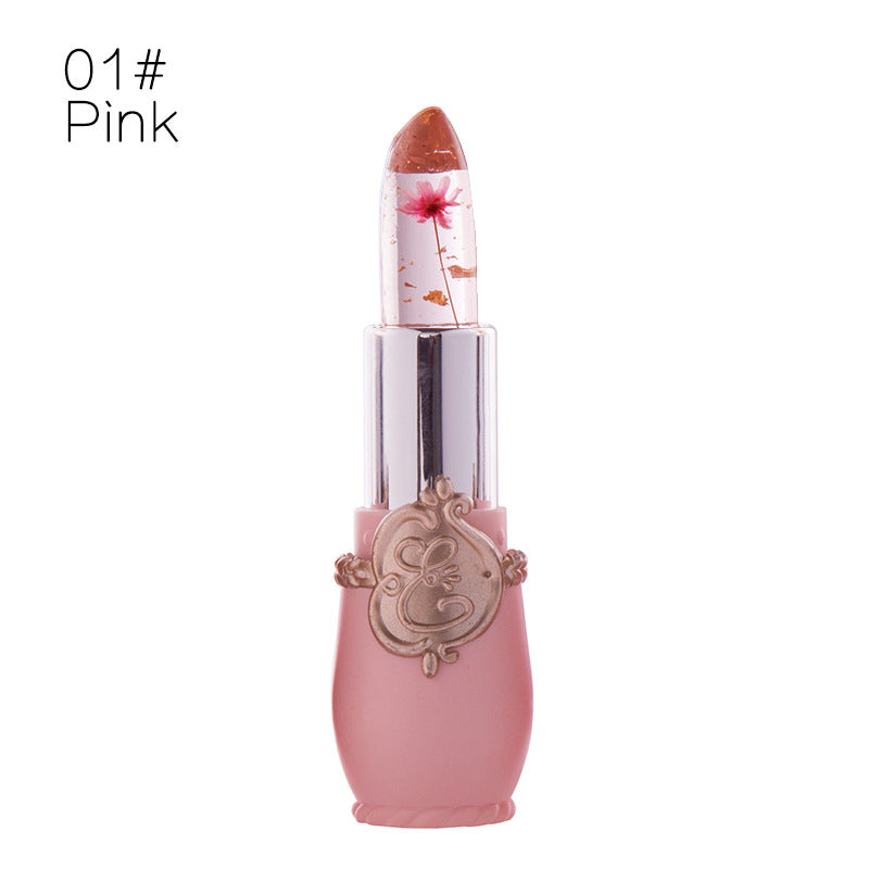 Wholesale Dried Flower Lip Gloss Lipstick Temperature Changing Lipstick