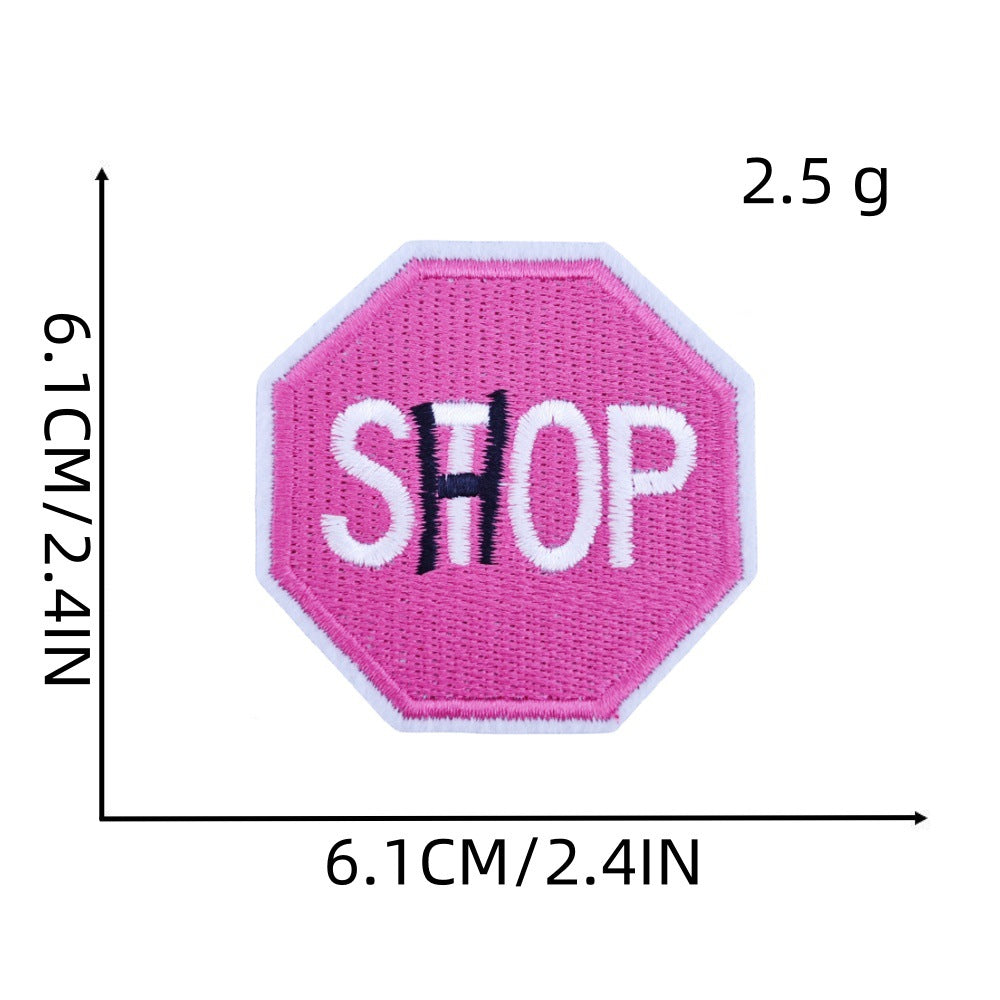 Wholesale Pink Cartoon Embroidery Iron On Patch For Kids Clothing DIY Accessory Gift
