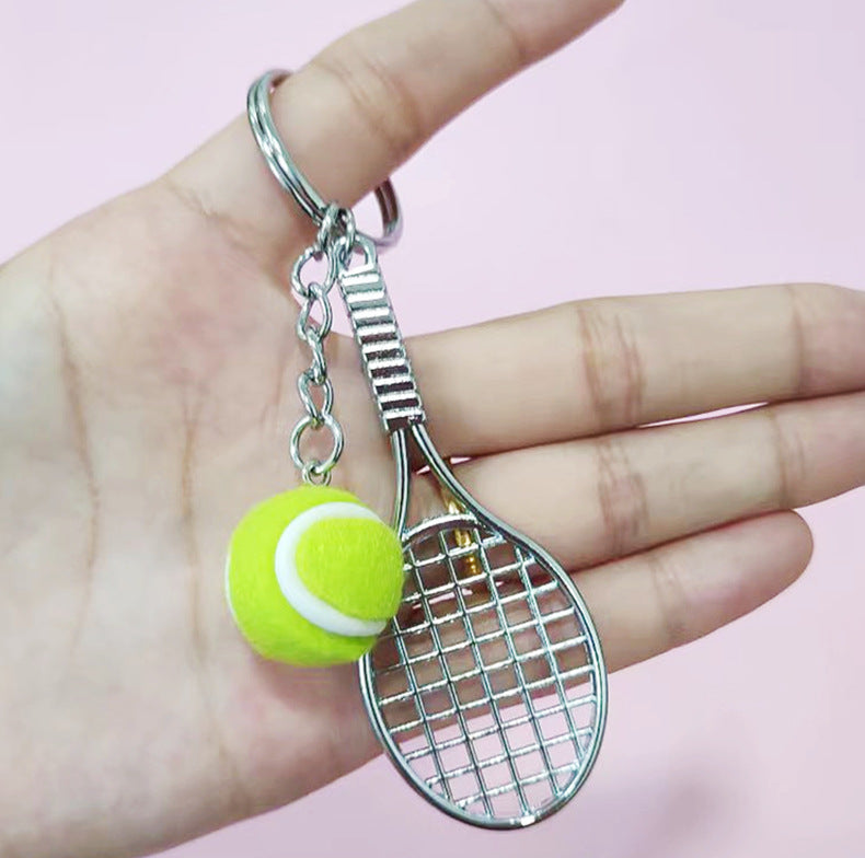 Wholesale Mini Tennis Racket Metal Keychain