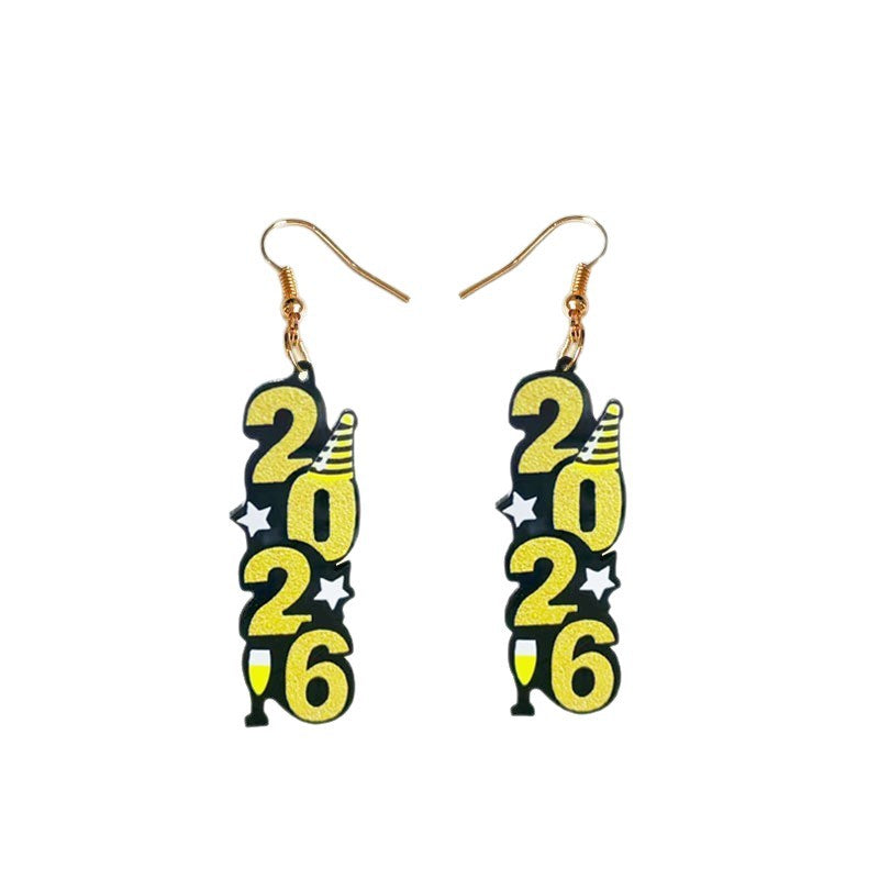 Wholesale 2026 Digital Acrylic Earrings