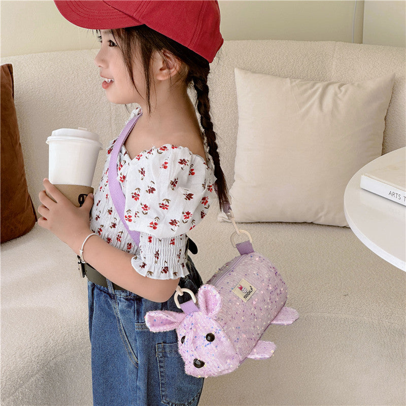 Wholesale Children's Shoulder Bag Casual Rabbit Crossbody Polyester Bag