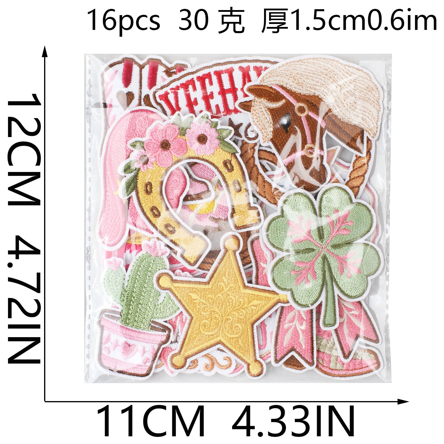 Wholesale Retro Western Cactus Embroidered Patch Iron On Apparel Fashion Accessory