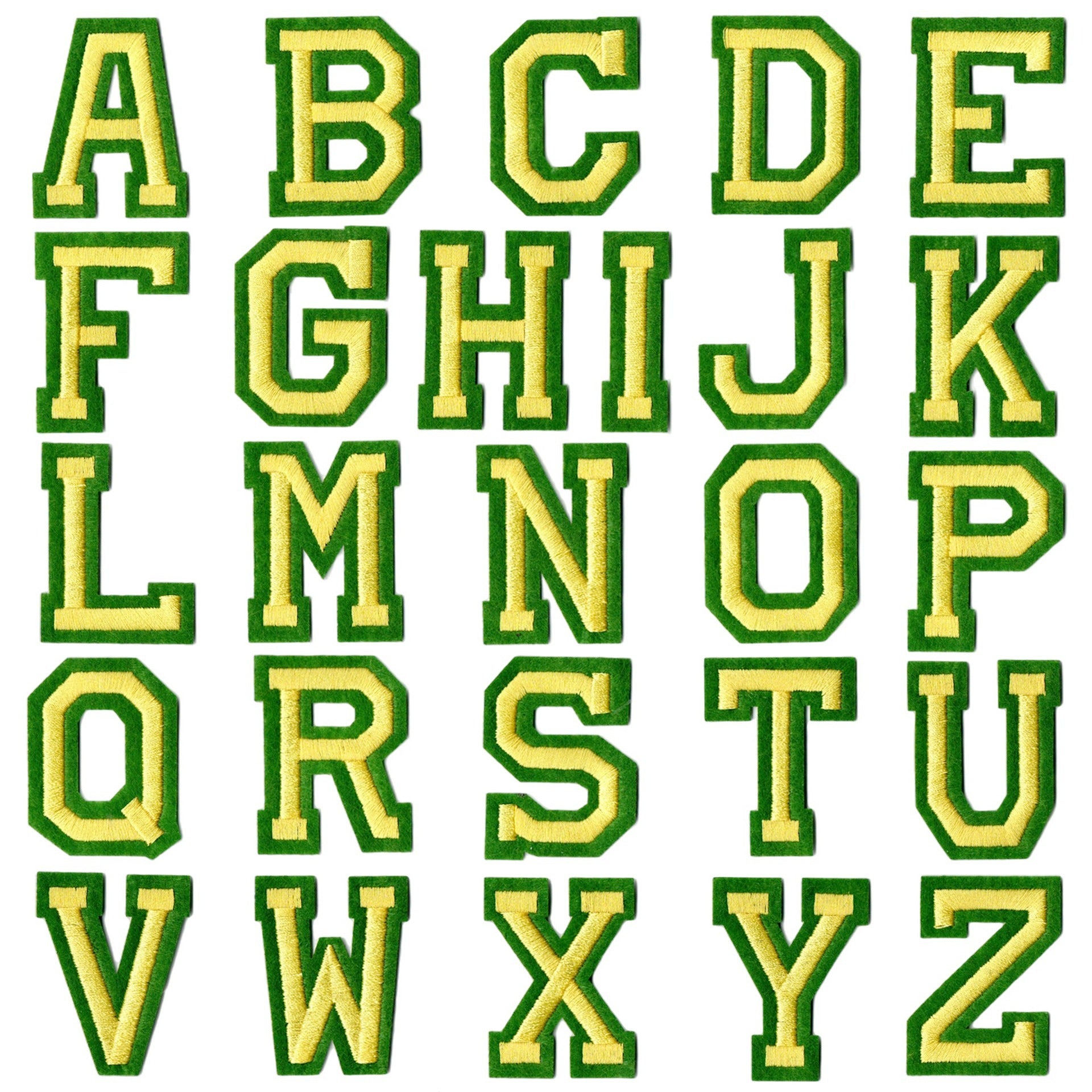 Wholesale Fabric Embroidered Alphabet Patches 26 Gold Letters Set For DIY Clothing Towel Decorative Gift