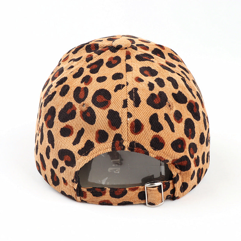 Wholesale Autumn and Winter New Corduroy Leopard Print Baseball Cap