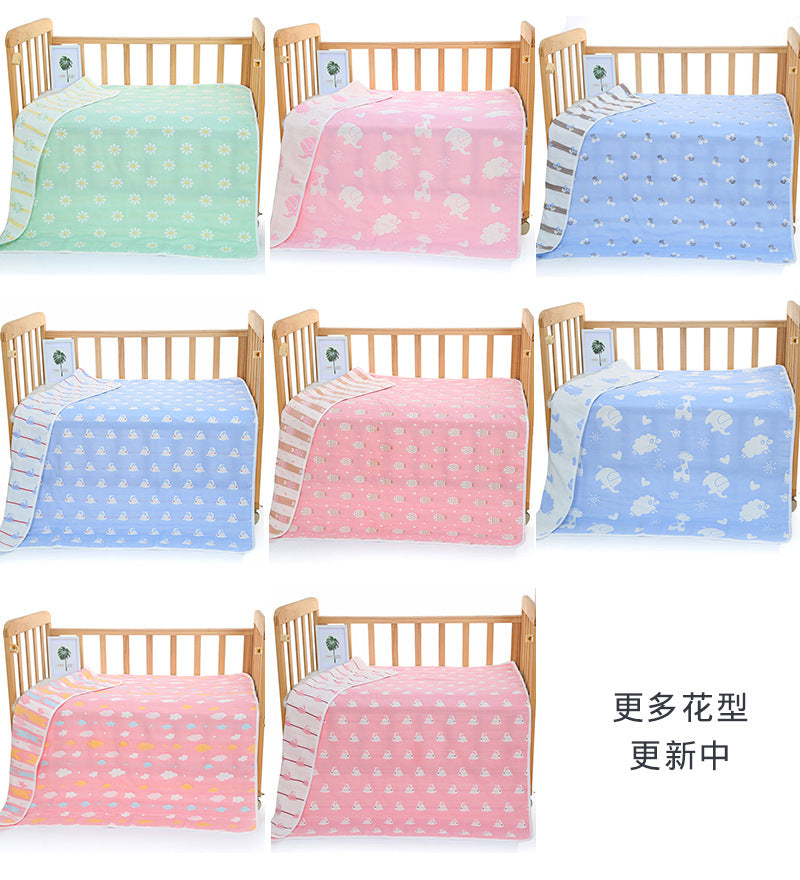 Wholesale Six-layer gauze blanket quality children's quilt infant towel quilt children's cotton gauze bath towel 110*110cm