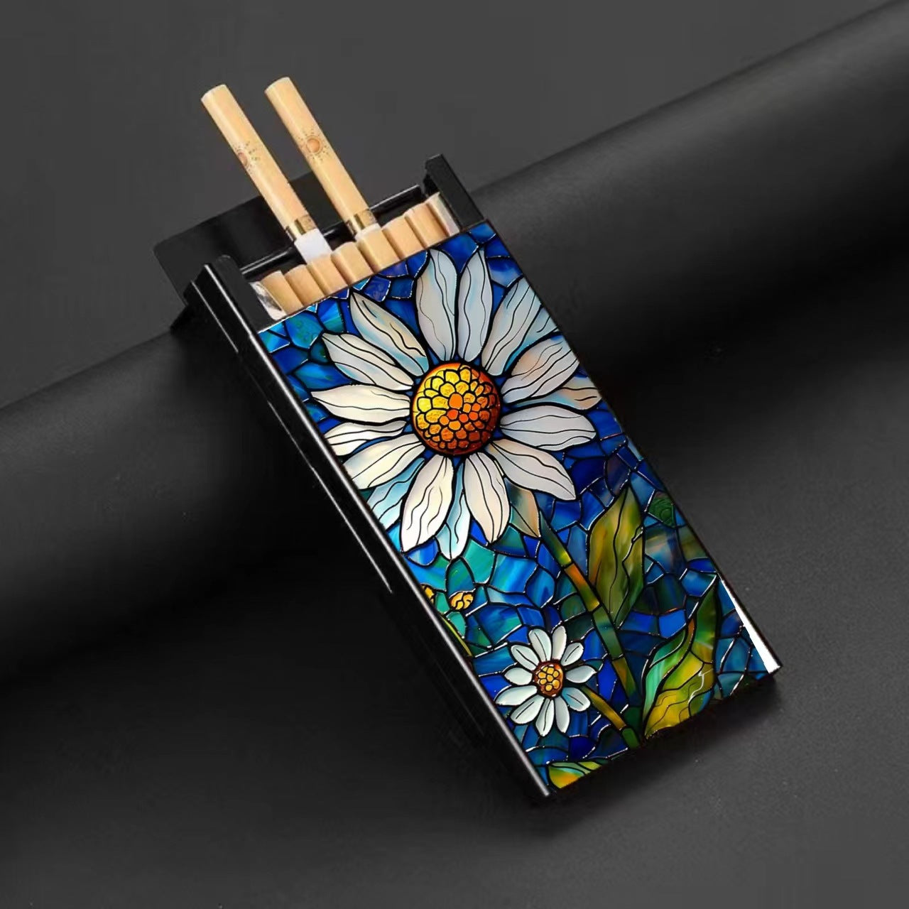 Wholesale Metal Fine Tube Anti Drop and Moisture-proof Painted Creative Cigarette Box