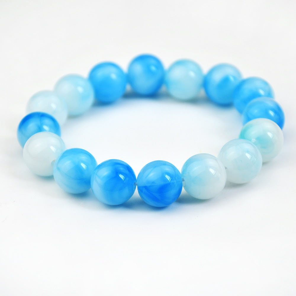 Wholesale Colorful imitation jade beads versatile niche non-fading bracelet
