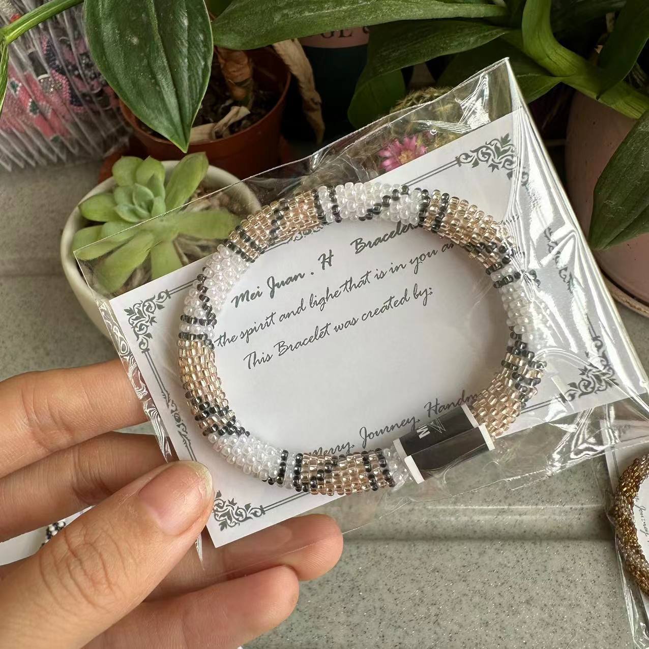 Wholesale Nepalese Hand-woven Japanese Essential Oil Diffuser Bohemian Beaded Bracelet